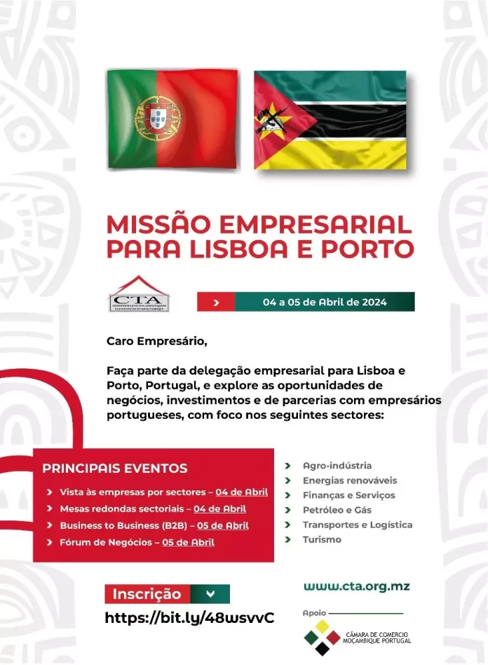 Missão empresarial para Lisboa e Porto, 04 a 05 de Abril de 2024