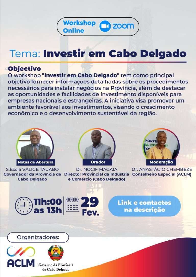 Investir em Cabo Delgado, 29 de Fevereiro de 2024