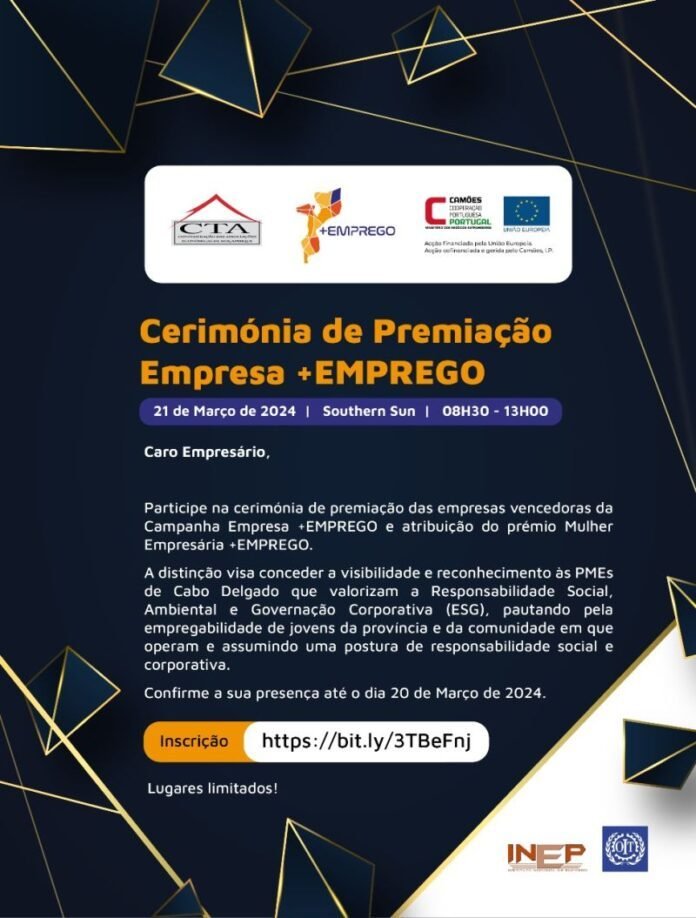 Cerimónia de premiação + emprego